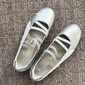 Puma speedcat Metallic Silver Ballet Flats sneakers